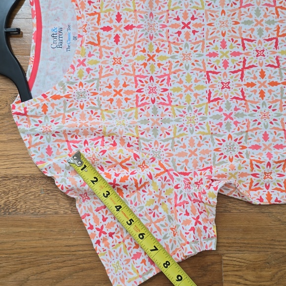 CROFT AND BARROW WOMENS PLUS SIZE SHORT SLEEVE PINK & WHITE PULLOVER TOP SIZE 0X - Picture 10 of 12